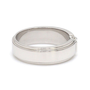 Emerald Cut Diamond Platinum Hi-Polish Ring for Men JL PT 1239