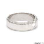 Load image into Gallery viewer, Emerald Cut Diamond Platinum Hi-Polish Ring for Men JL PT 1239
