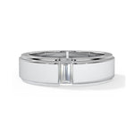 Load image into Gallery viewer, Emerald Cut Diamond Platinum Hi-Polish Ring for Men JL PT 1239
