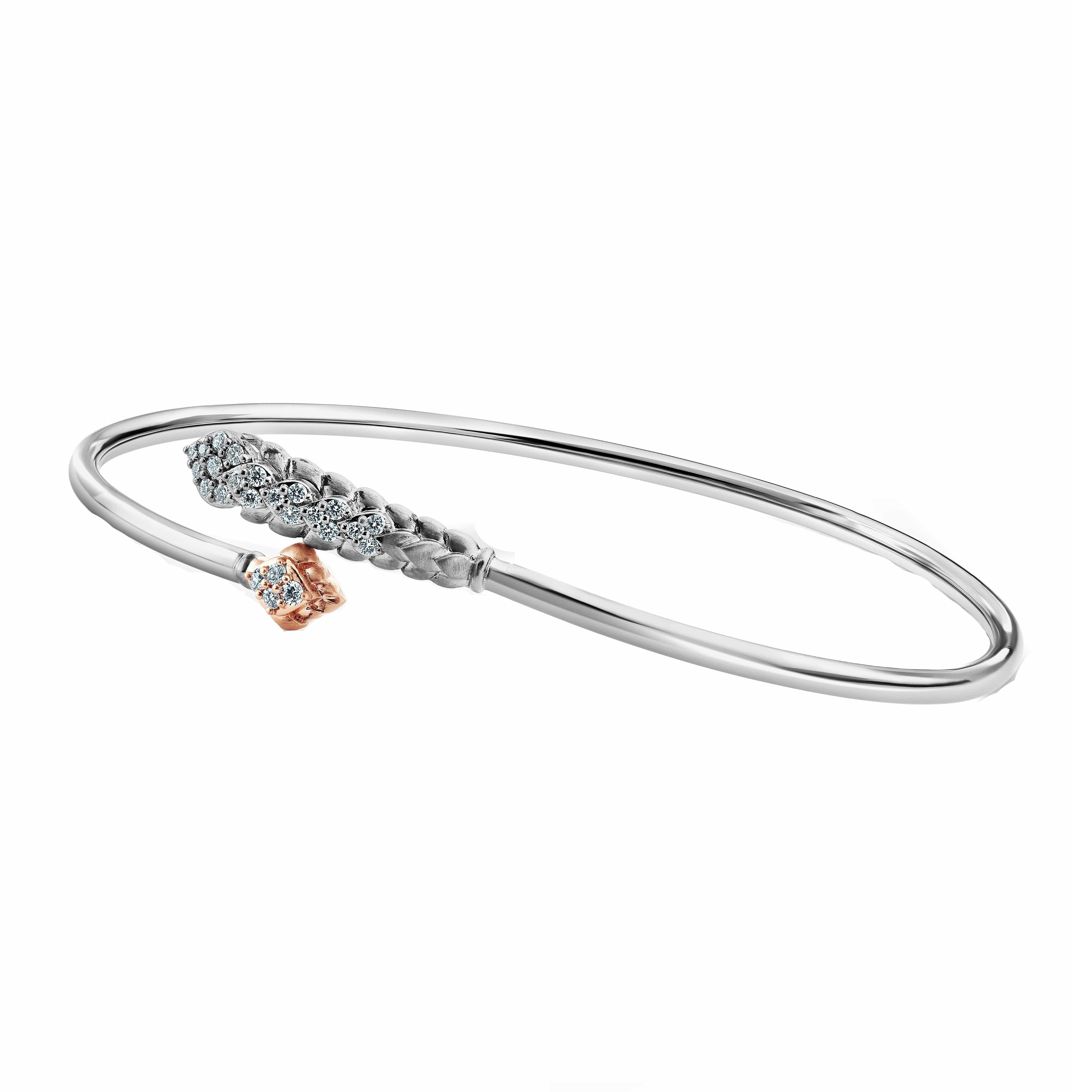 Evara Platinum Rose Gold Diamond Bracelet for Women JL PTB 1268