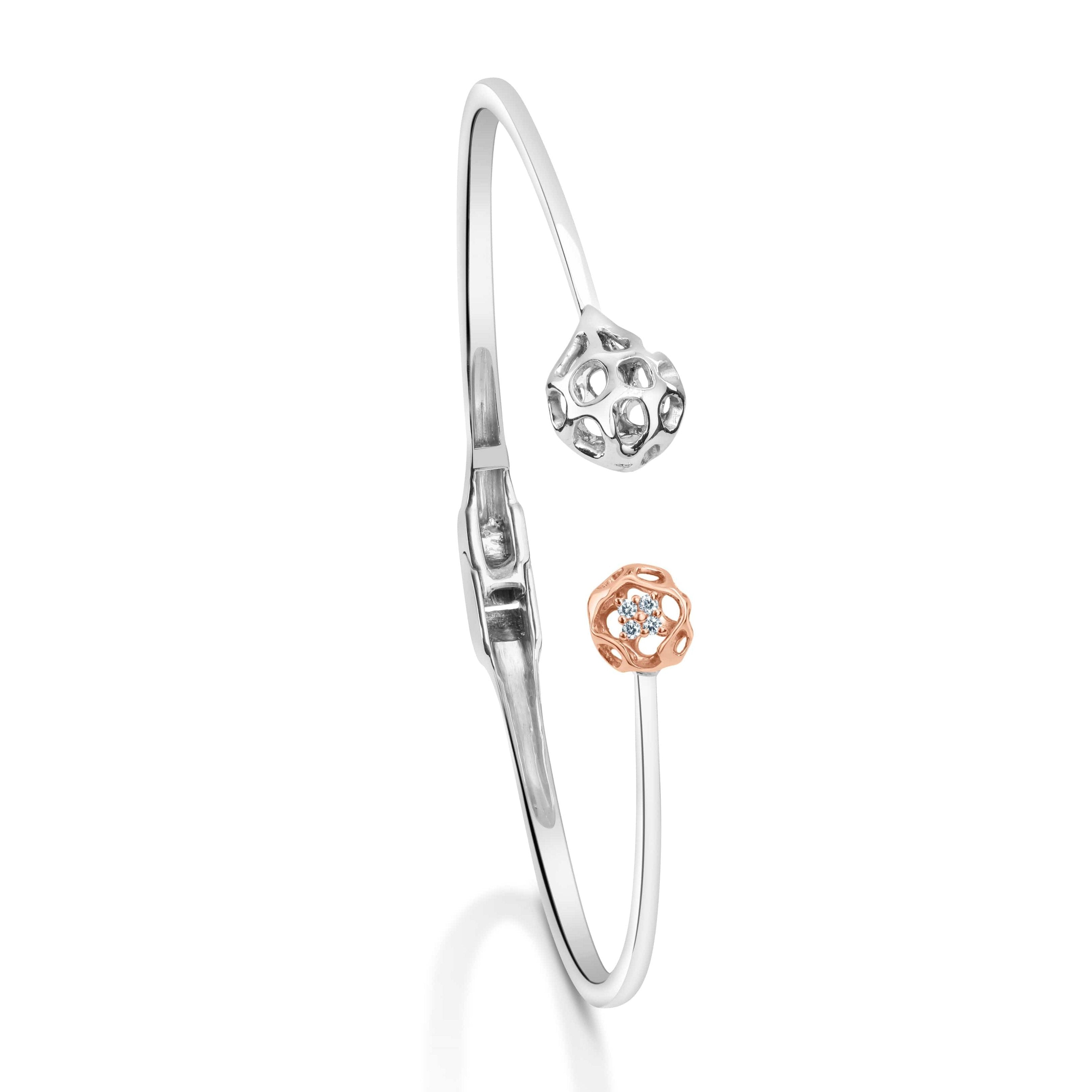 Evara Platinum Rose Gold Diamond Bracelet for Women JL PTB 784