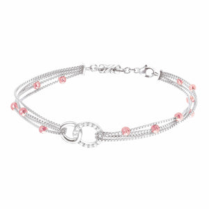 Evara Platinum Rose Gold Diamond Bracelet for Women JL PTB 797
