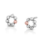 Load image into Gallery viewer, Evara Platinum Rose Gold Diamond Cut Earrings for Women JL PT E 253
