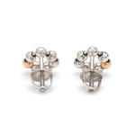 Load image into Gallery viewer, Evara Platinum Rose Gold Diamond Cut Earrings for Women JL PT E 253

