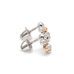 Load image into Gallery viewer, Evara Platinum Rose Gold Diamond Cut Earrings for Women JL PT E 253
