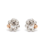 Load image into Gallery viewer, Evara Platinum Rose Gold Diamond Cut Earrings for Women JL PT E 253
