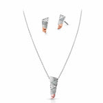 Load image into Gallery viewer, Evara Platinum Rose Gold Diamond Pendant Set for Women JL PT NE 338  Pendant-Set-VVS-GH Jewelove.US
