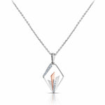 Load image into Gallery viewer, Evara Platinum &amp; Rose Gold Diamonds Pendant JL PT P 255
