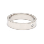Load image into Gallery viewer, Flat Platinum Diamond Ring with Single Diamond JL PT 500 - Flat
