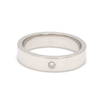 Load image into Gallery viewer, Flat Platinum Diamond Ring with Single Diamond JL PT 500 - Flat
