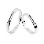 Load image into Gallery viewer, Forever Love Platinum Couple Rings with Black Engravings JL PT 581
