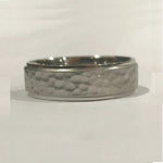 Load image into Gallery viewer, Hammered Platinum Wedding Band for Men JL PT 491
