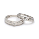 Load image into Gallery viewer, Harmony Platinum Couple Rings with Diamonds JL PT 530
