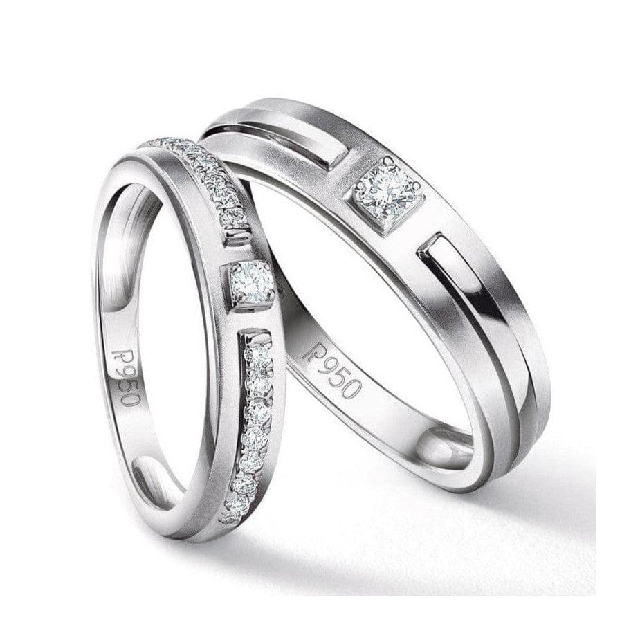 Harmony Platinum Couple Rings with Diamonds JL PT 530