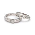Load image into Gallery viewer, Harmony Platinum Couple Rings with Diamonds JL PT 530
