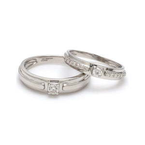 Harmony Platinum Couple Rings with Diamonds JL PT 530