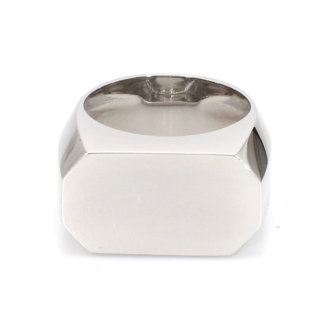 Heavy Platinum Flat Top Ring for Men JL PT 1210
