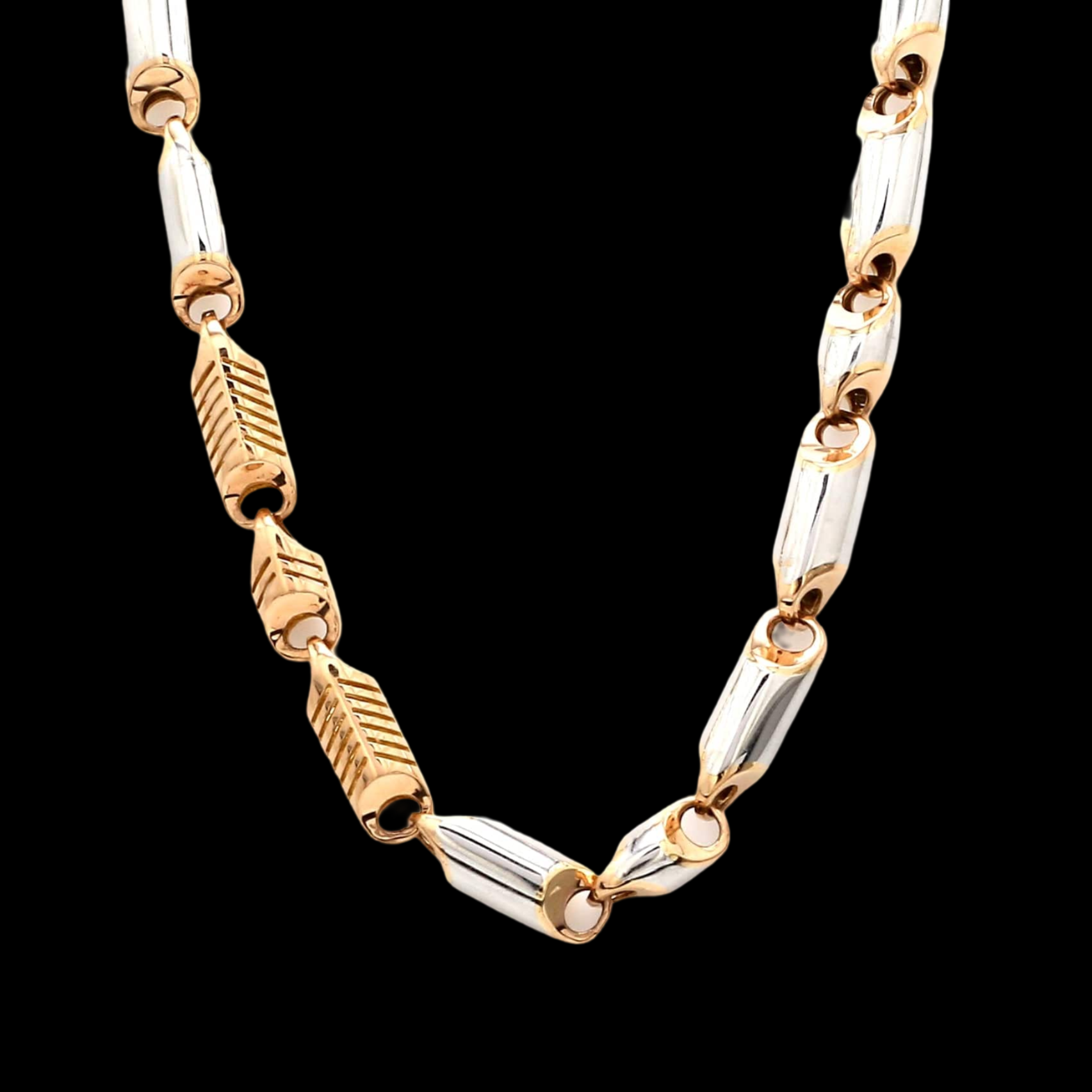 Heavy Platinum & Rose Gold Chain for Men JL PT CH 1002