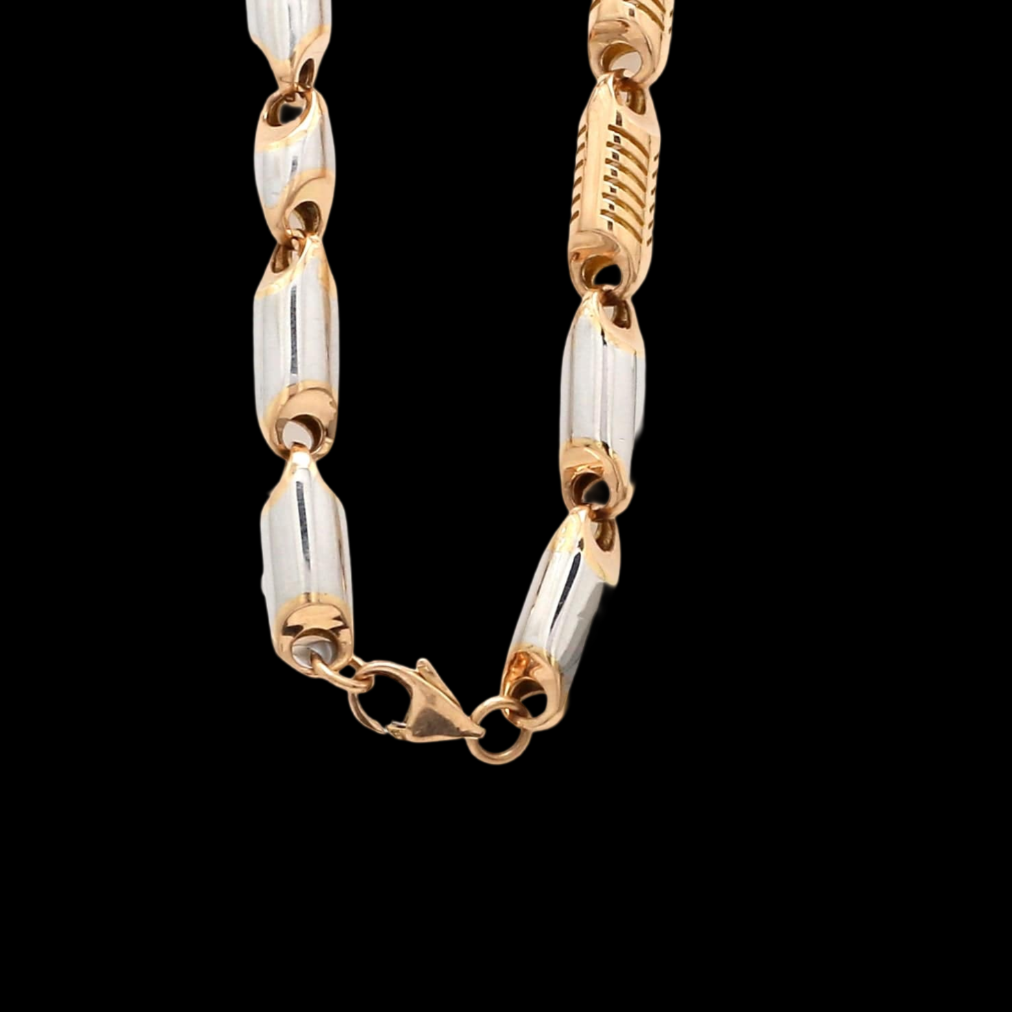 Heavy Platinum & Rose Gold Chain for Men JL PT CH 1002