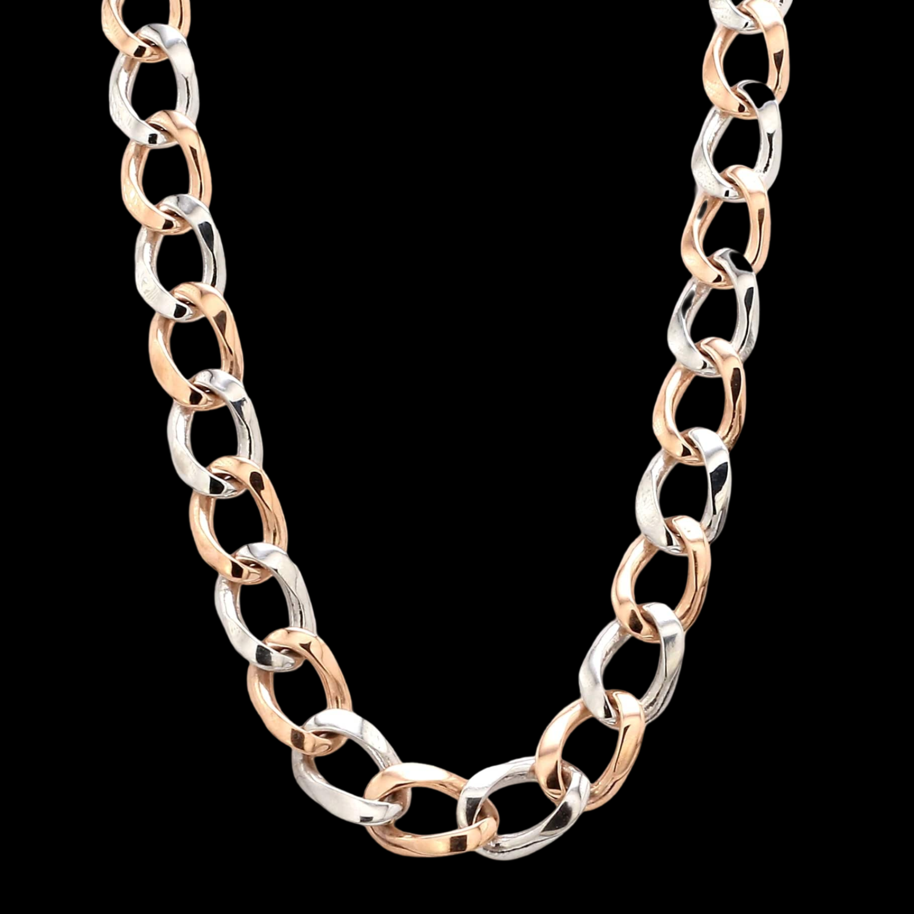 Heavy Platinum & Rose Gold Chain for Men JL PT CH 1003