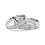 Load image into Gallery viewer, Hi-polish Rope style Platinum Love Bands JL PT 114
