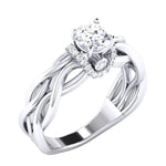 Load image into Gallery viewer, High Design Solitaire Engagement Ring with a Twist JL PT 515

