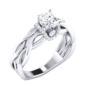 High Design Solitaire Engagement Ring with a Twist JL PT 515