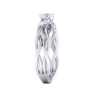 High Design Solitaire Engagement Ring with a Twist JL PT 515