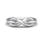 Load image into Gallery viewer, Infinity Plain Platinum Ring for Men JL PT 459
