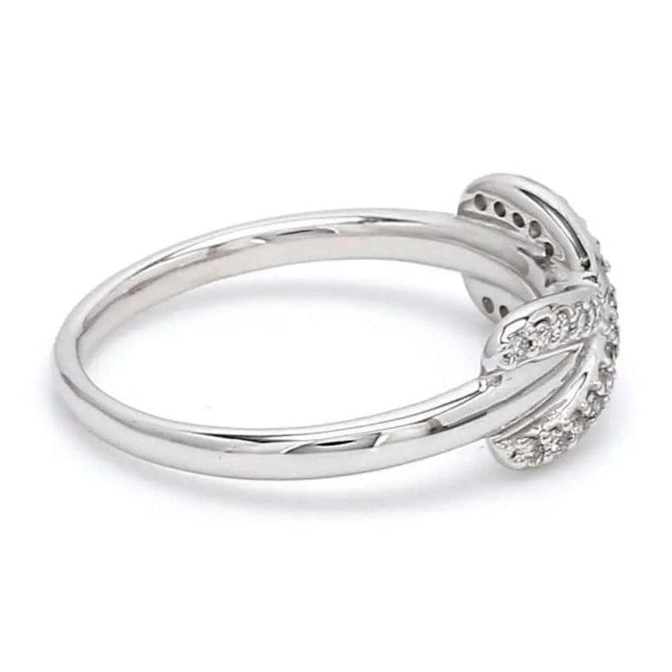 Infinity Platinum Ring with Diamonds for Women JL PT 460