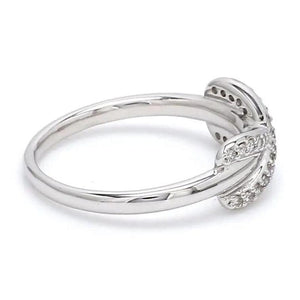 Infinity Platinum Ring with Diamonds for Women JL PT 460