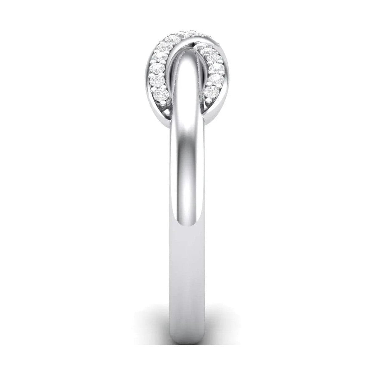 Infinity Platinum Ring with Diamonds for Women JL PT 460