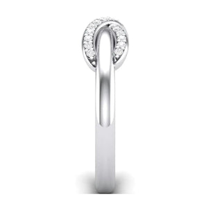 Infinity Platinum Ring with Diamonds for Women JL PT 460