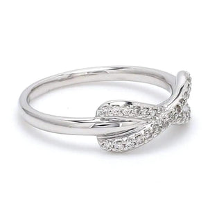 Infinity Platinum Ring with Diamonds for Women JL PT 460