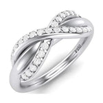 Load image into Gallery viewer, Infinity Platinum Ring with Diamonds for Women JL PT 460
