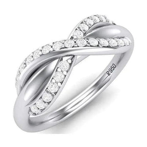 Infinity Platinum Ring with Diamonds for Women JL PT 460