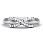 Load image into Gallery viewer, Infinity Platinum Ring with Diamonds for Women JL PT 460
