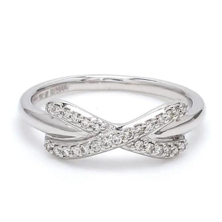 Infinity Platinum Ring with Diamonds for Women JL PT 460