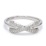 Load image into Gallery viewer, Infinity Platinum Ring with Diamonds for Women JL PT 460
