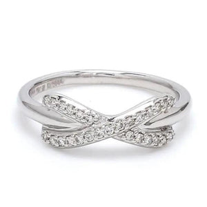 Infinity Platinum Ring with Diamonds for Women JL PT 460