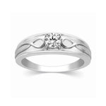 Load image into Gallery viewer, 1-Carat Lab Grown Solitaire Infinity Ring for Men in Platinum JL PT LG 444-B
