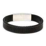 Load image into Gallery viewer, Jaguar Platinum Rose Gold Black Band Bracelet for Men - Flexible JL PTB 1208-A
