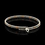 Load image into Gallery viewer, Japanese 2-row Platinum &amp; Rose Gold Bracelet for Women with Diamond Cut Balls JL PTB 1224

