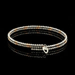 Load image into Gallery viewer, Japanese 2-row Platinum &amp; Rose Gold Bracelet for Women with Diamond Cut Balls JL PTB 1224
