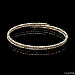 Load image into Gallery viewer, Japanese 2-row Platinum &amp; Rose Gold Bracelet for Women with Diamond Cut Balls JL PTB 1226
