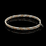 Load image into Gallery viewer, Japanese 2-row Platinum &amp; Rose Gold Bracelet for Women with Diamond Cut Balls JL PTB 1226
