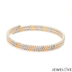 Load image into Gallery viewer, Japanese 3-row Platinum &amp; Rose Gold Bracelet for Women with Diamond Cut Balls JL PTB 1223
