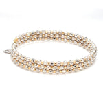 Load image into Gallery viewer, Japanese 3-row Platinum &amp; Rose Gold Bracelet for Women with Diamond Cut Balls JL PTB 768
