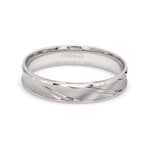 Load image into Gallery viewer, Japanese Designer Platinum Love Bands with Slanting Grooves JL PT 607
