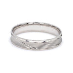 Load image into Gallery viewer, Japanese Designer Platinum Love Bands with Slanting Grooves JL PT 607
